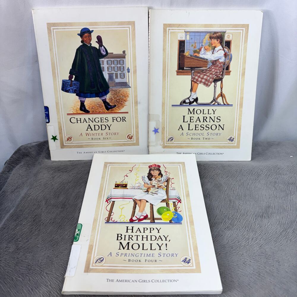American Girls Collection Book Lot of 3 Pleasant Co Library Discards Molly Addy